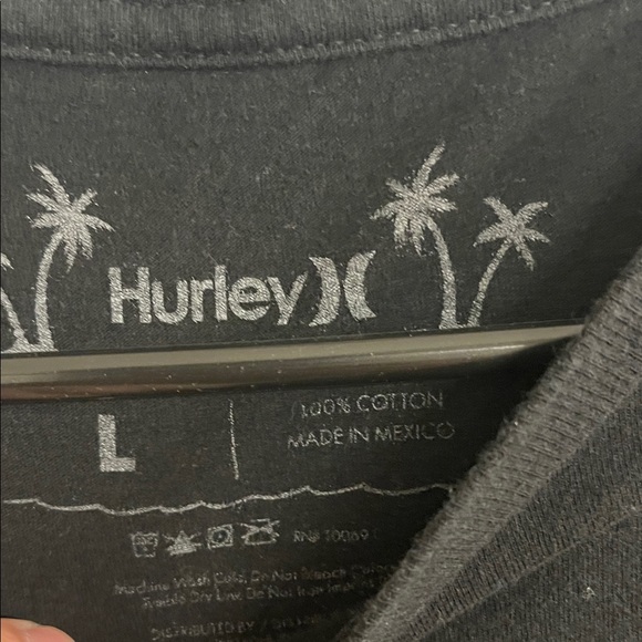 Hurley Black and Orange Graphic Tee - Picture 2 of 2